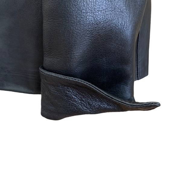 Vintage 90s Privilege Paris Black Leather Zip Up Jacket North Beach Goth Small - Picture 13 of 16